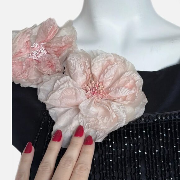 BLUMARINE by ANNA MOLINARI 90's Vintage Beaded Shift Dress - Picture 6 of 8